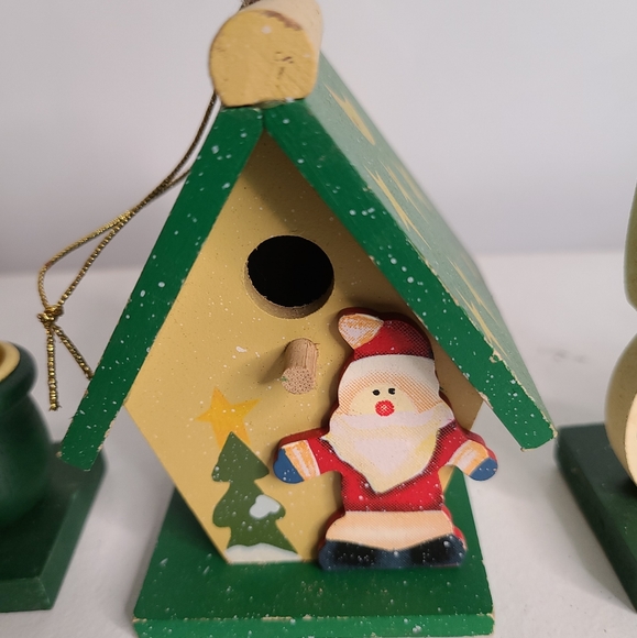 2 - Vintage Wooden LOVE Candle Holder 1- Santa front of house Christmas theme - Picture 2 of 10